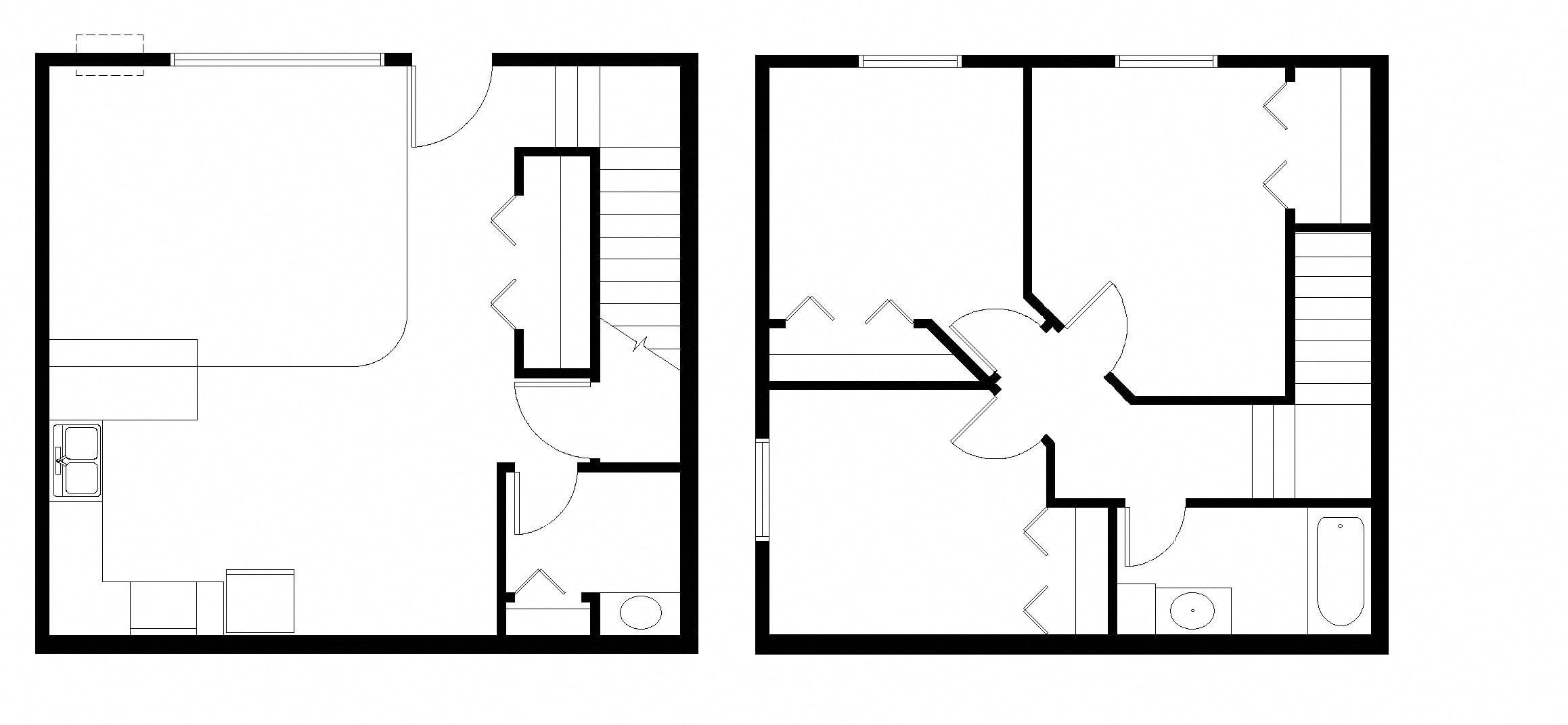 Floor plan for 3 beds, 1.5 baths, 1059 sqft